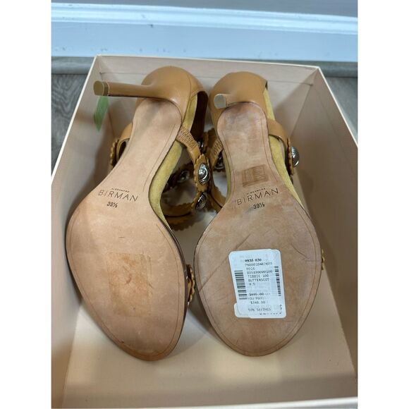 Alexandre Birman Tibbie Leather Stiletto Sandals in Butterstoch Size 39.5 $695 - Picture 12 of 13
